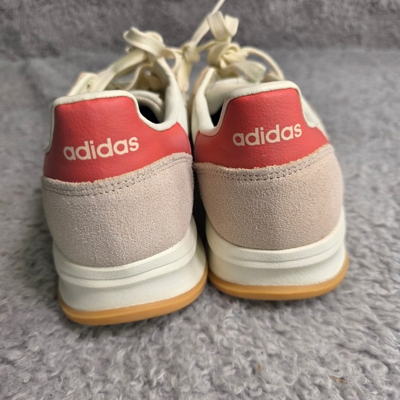 Adidas Run 60s 3.0 Sneakers White Red Retro Gum Sole Womens 8 Excellent - Picture 4 of 6